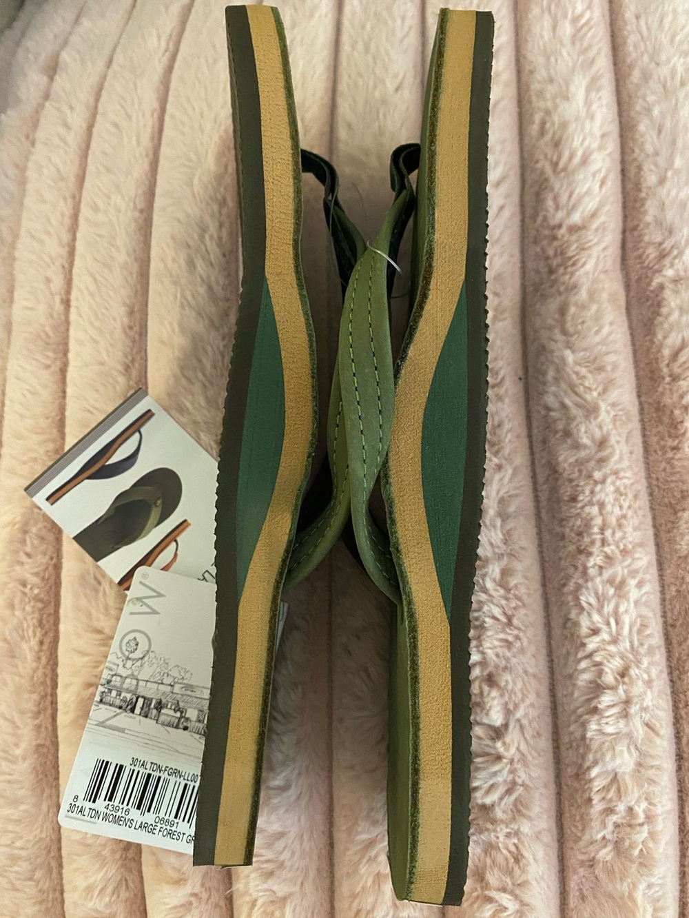NWT | Rainbow Sandals | Limited Edition Forest Green Flip Flop | Large 7.5-8.5 - Picture 13 of 16